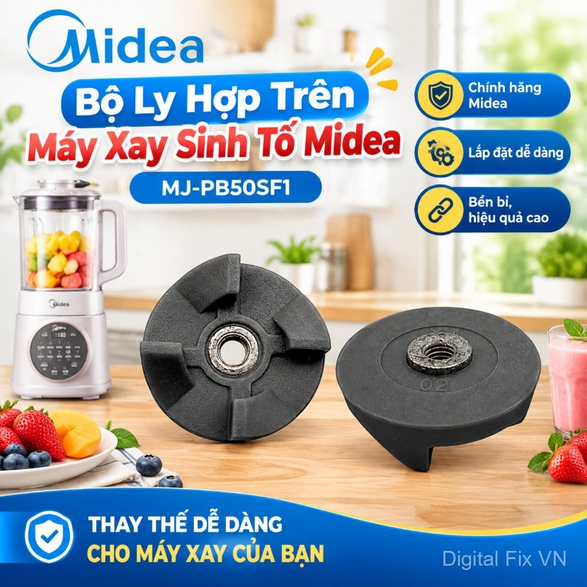 Khớp nối ly hợp trên máy xay sinh tố Midea MJ-PB50SF1 phụ kiện bền đẹp giao nhanh