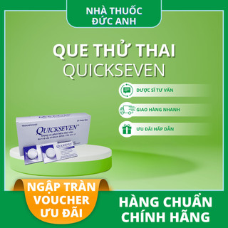 [HỎA TỐC + CHE TÊN] Que thử thai QuickSeven - TEST nhanh hiệu quả, trả kết quả chính xác hộp 24 que - Đức Anh Pharma