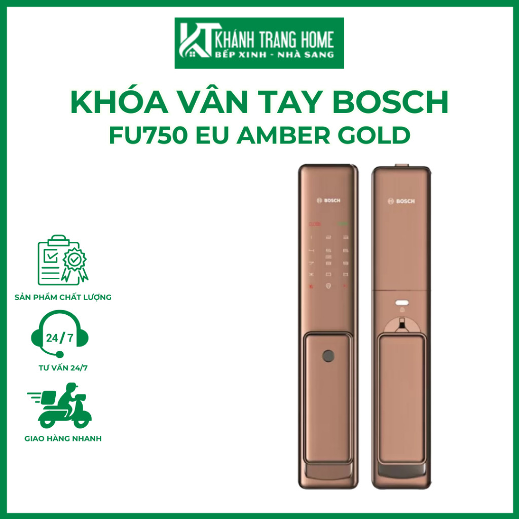 Khóa vân tay BOSCH EL600 EU AMBER GOLD cao cấp thương hiệu Đức xuất xứ chính hãng - Khánh Trang Home