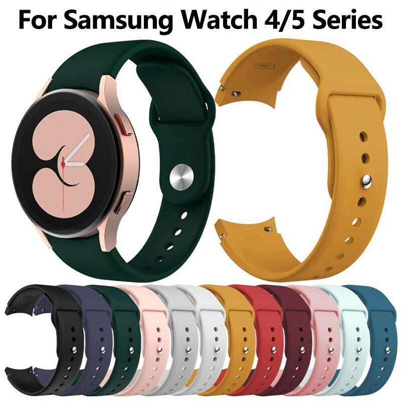 Dây đeo silicon 20mm cho Galaxy Watch 6 4 5 40mm 44mm Vòng đeo tay đồng hồ thông minh silicon Galaxy