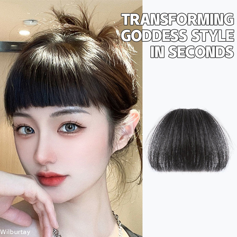 Tóc giả mái thẳng Tóc mái giả nữ Tóc giả giả Tóc mái tự nhiên