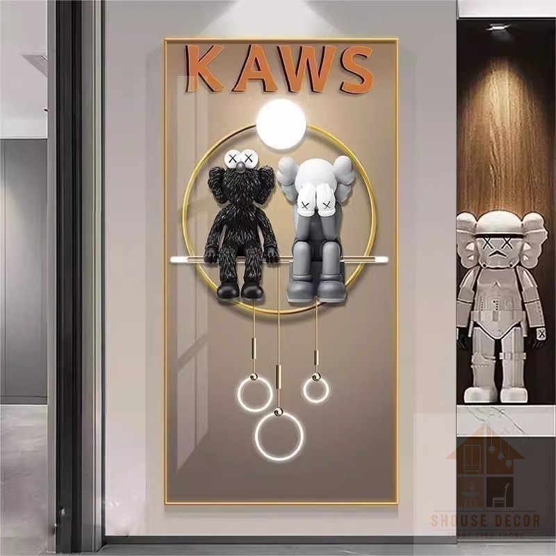 Tranh Treo Tường Gấu bearick gấu Kaw Trang trí lối vào phòng khách decor khách sạn homtay nhà nghi k