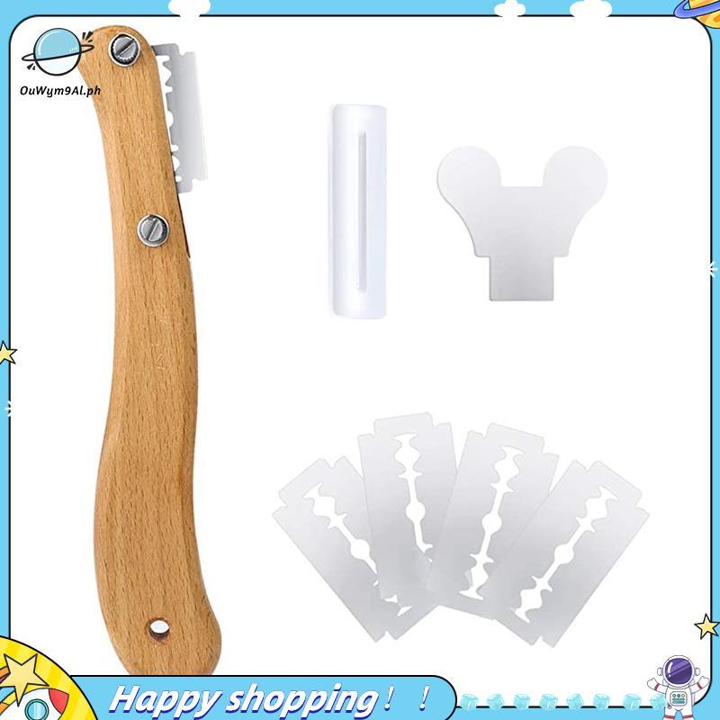 [ouwym9al] Bánh mì Lame có tay cầm bằng gỗ, Dụng cụ cắt bánh mì Lame, Dụng cụ cắt bánh mì, Dụng cụ l