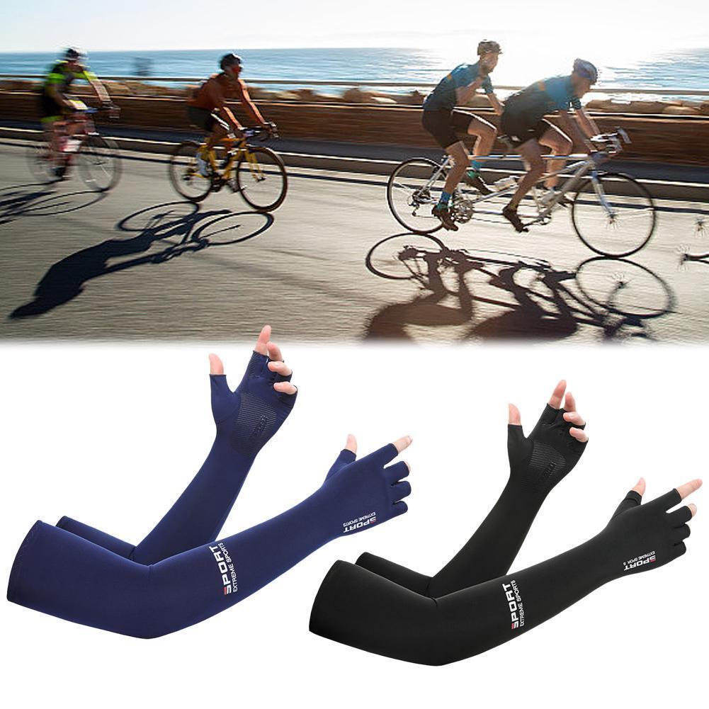 Tay áo bằng lụa băng có găng tay Bảo vệ tia cực tím Tay mát Tay che tay Bàn tay chống trượt N2a1