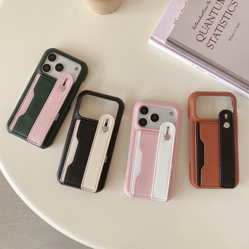 Màu Chặn Thẻ Chèn Dây Đeo Tay Ốp lưng Cho IPhone 17 Air 17 Pro Max 17pro 17air 17promax Ốp Lưng Bảo 