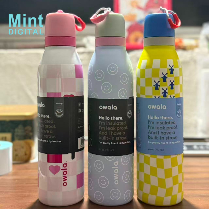 3 Kiểu Owala Freesip Twist Cách Nhiệt Bình Nước Inox Có Ống Hút Uống Đôi Ống Hút Cách Nhiệt Cốc Thể 