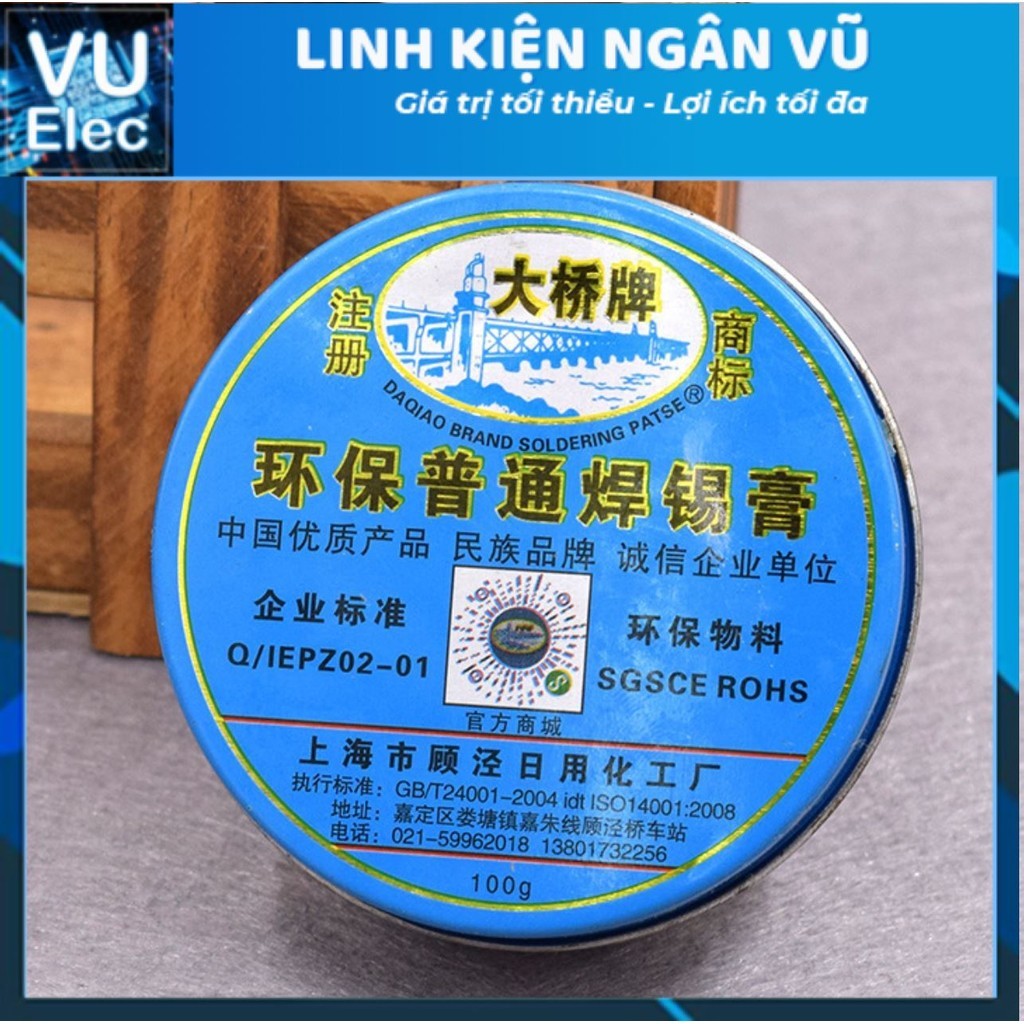 Mỡ Trợ Hàn DAQIAO Cao Cấp 100g, Mỡ hàn pin 18650