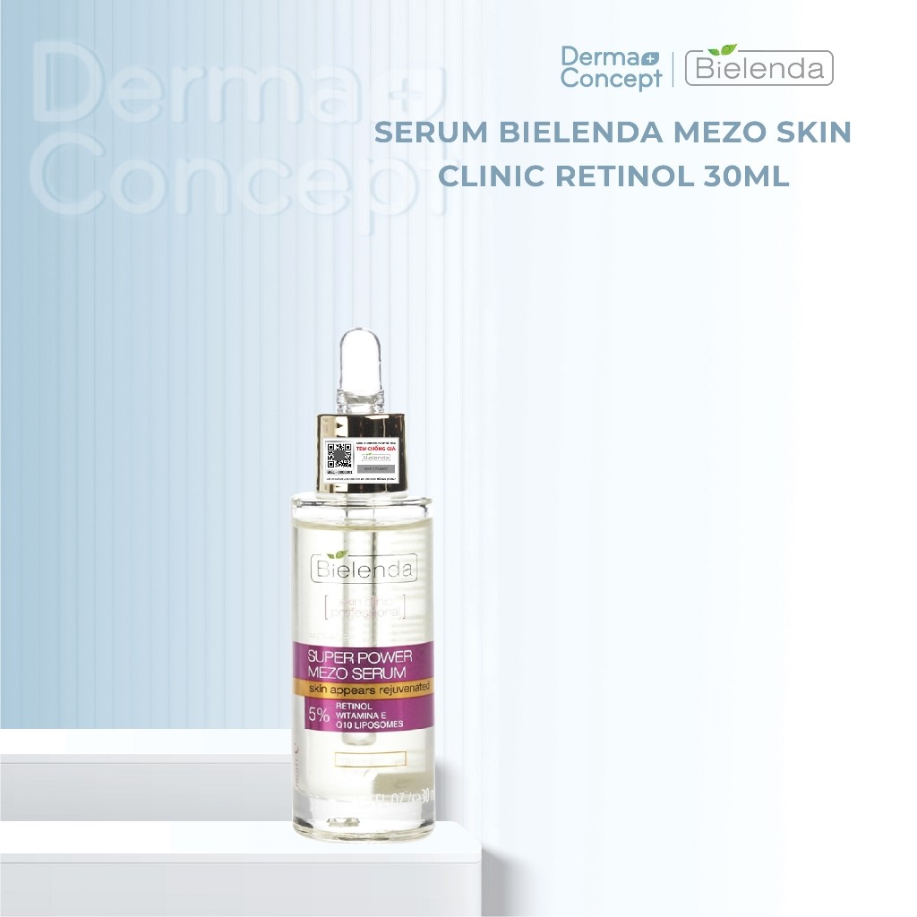 Serum Bielenda Mezo Skin Clinic Retinol hỗ trợ tái tạo da, chống lão hoá 30ml