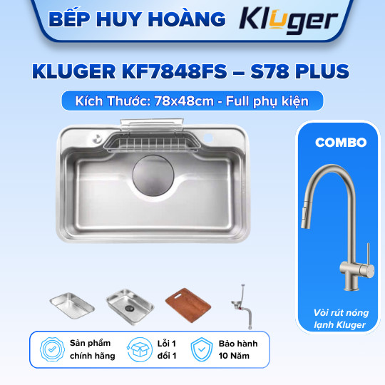 Chậu rửa bát Kluger KF7848FS – S78 Plus | HÀNG CHÍNH HÃNG