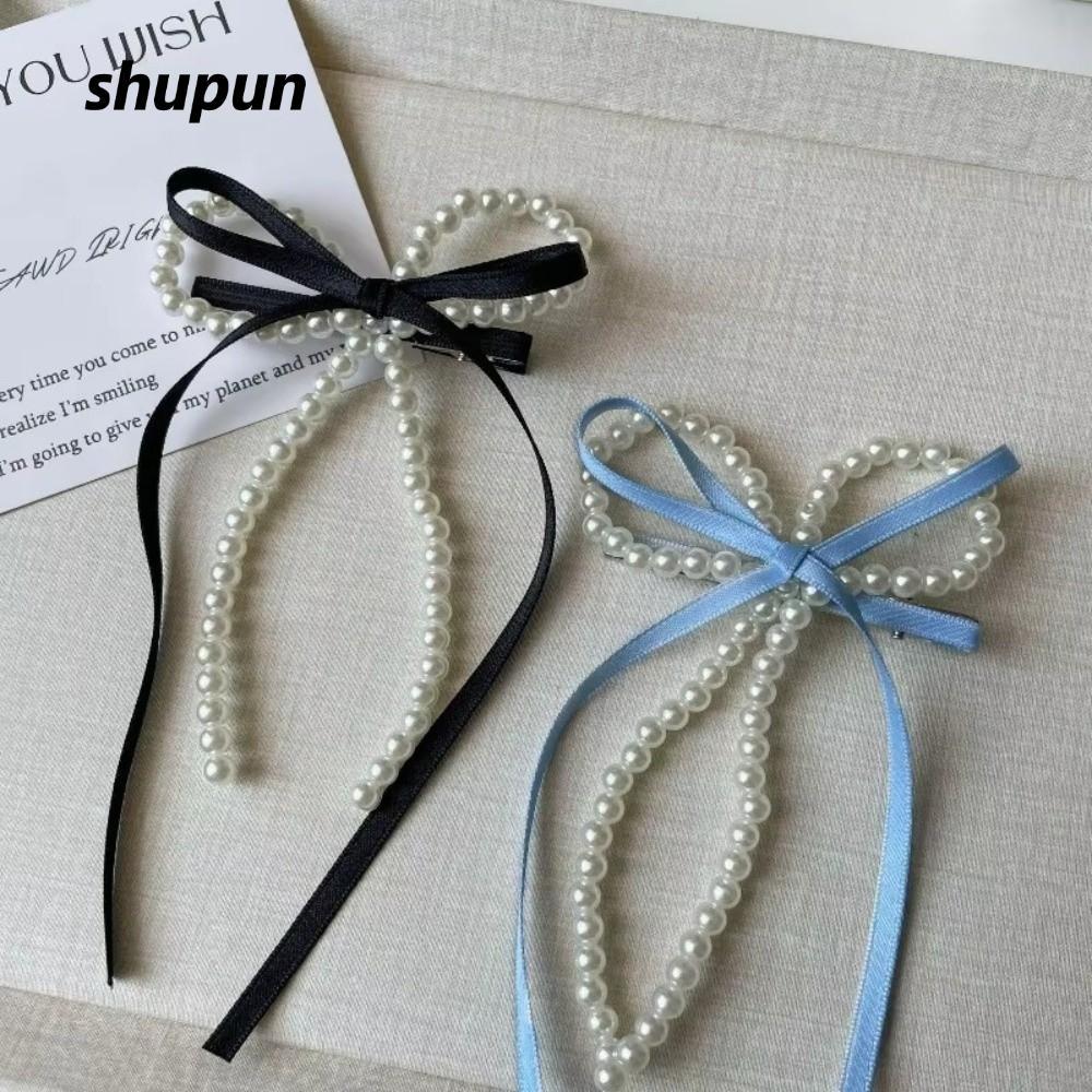 SHUPUN Ruy Băng Barrettes, Phong Cách Nữ Cổ Tích Barrettes, Thiết Kế Nơ Thời Trang Đầu Sau Kẹp Barre