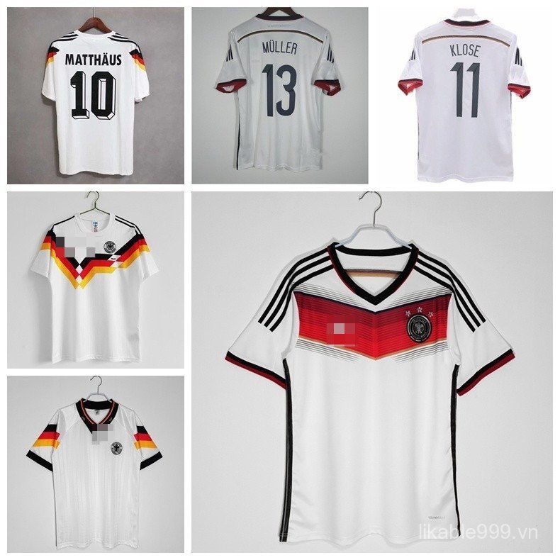 Áo sơ mi bóng đá Đức cổ điển cổ điển của Matthias, Klinsmann, Müller và Klose - Terry66