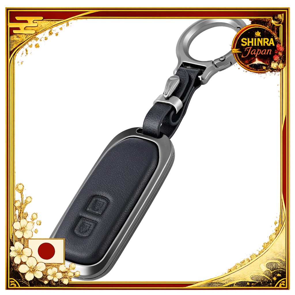 《Direct From Japan》  OFFCURVE Smart Key Case for Honda NBOX High Grade Zinc Alloy + Genuine Leather 