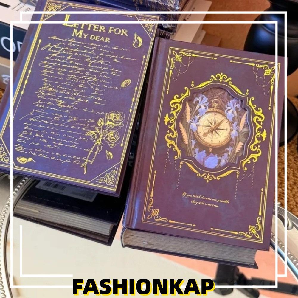 IFASHIONKA Nhật Ký A6, Century Hymn Series Scrapbooking A6 Bìa Cứng Sổ Tay, Retro 192 Tờ DIY Tạp Chí