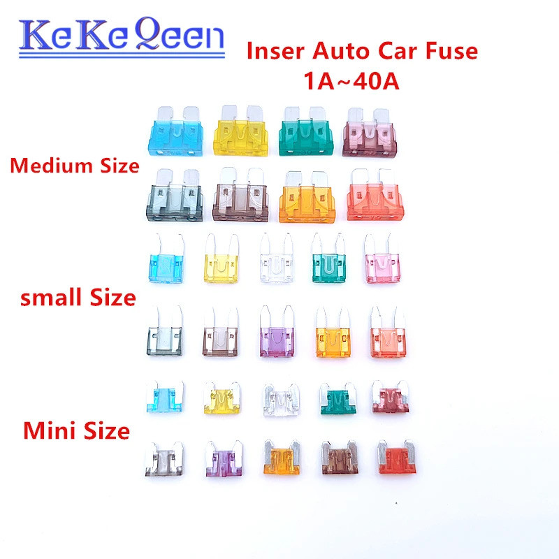 FUSE 10 Cái / lốc Inser Cầu Chì Ô Tô Tự Động 1A 2A 3A 5A 7.5A 10A 15A 20A 25A 30A 35A 40A ZINC Chân 