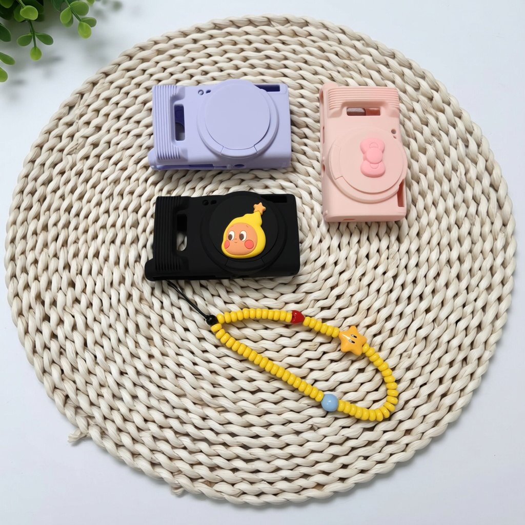Thích hợp cho túi máy ảnh Canon ixus285hsa ixy650 Vỏ bảo vệ dễ thương Máy thẻ Vỏ silicon sáng tạo Dâ