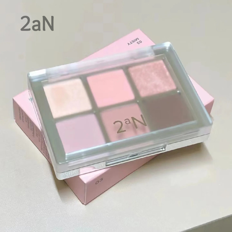 Bảng Phấn Mắt 2aN Chống Phai Mượt Mịn Đa Năng Phù Hợp Với Sáu Màu Đất Bảng Phấn Mắt Tạo Mềm Mại Hàng