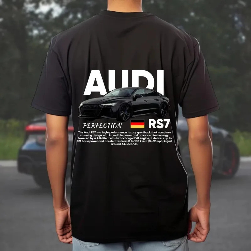 Audi RS7 Áo Thun Xe Thể Thao Đồ Họa Người Yêu Áo Sơ Mi Quà Tặng RS7 Dạo Phố Cotton Cho Tất Cả