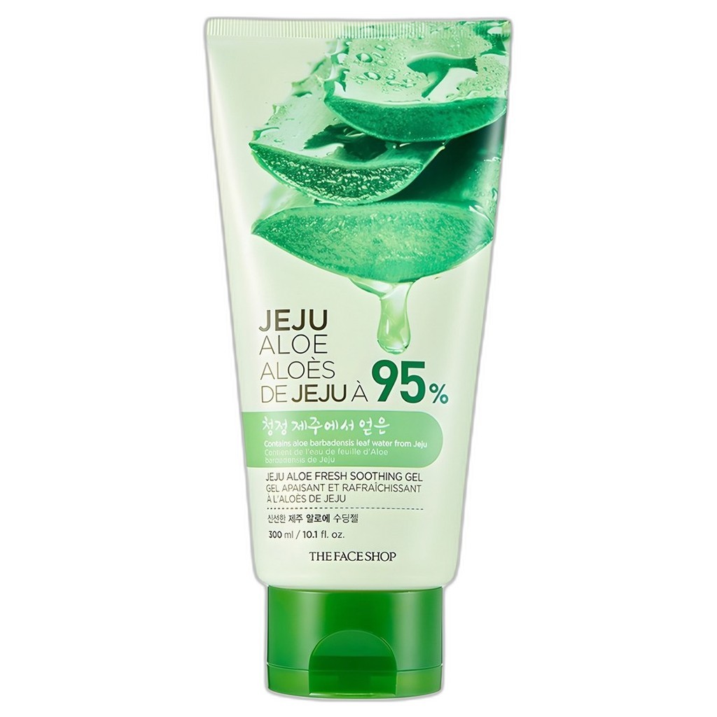 [thefaceshop] Gel làm dịu nha đam Jeju, 300ml, 1pc / Gel lô hội Hàn Quốc / Hydrat hóa tức thì / Chín