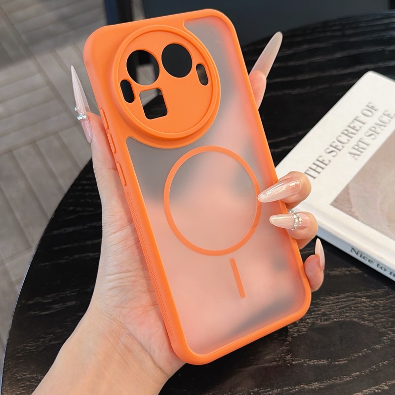 Dành Cho OPPO Realme GT8 Pro GT8 Ốp Lưng Da Sang Trọng Cảm Giác Mờ PC Cứng Từ Tính Vỏ Điện Thoại Cho