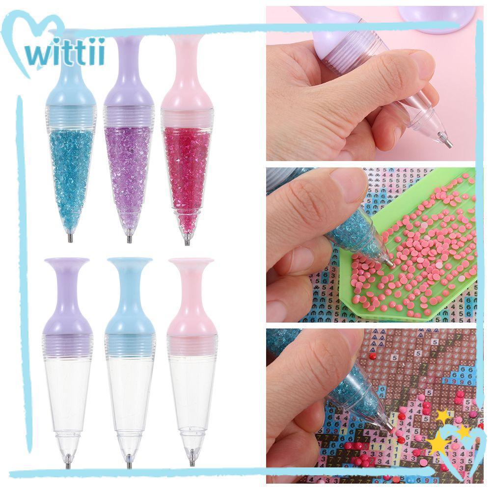 WITTII Diamond Painting Tool Crafts Flower Pot Shape Cross Crystal Tranh kim cương 5D