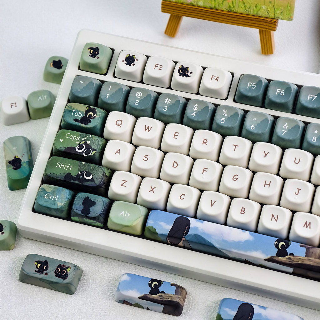 MAIMOOO Truyền Thuyết Của Luo Xiaohei Keycap 120 Phím MOA / Cherry Profile PBT Dye Thăng Hoa Aula F7