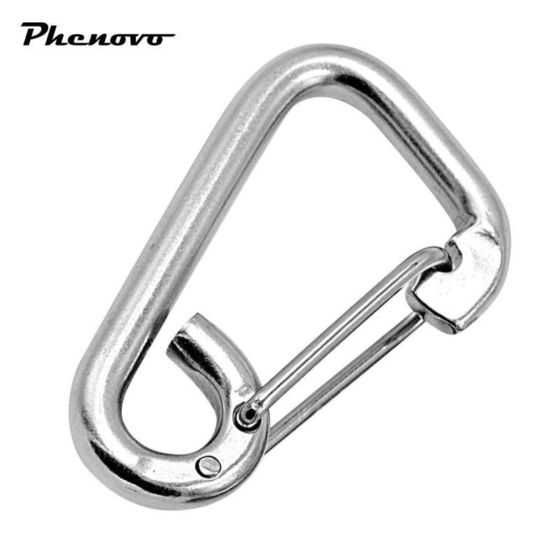 Móc khóa móc khóa móc khóa bằng thép không gỉ 304 - Bạc, M6 60mm