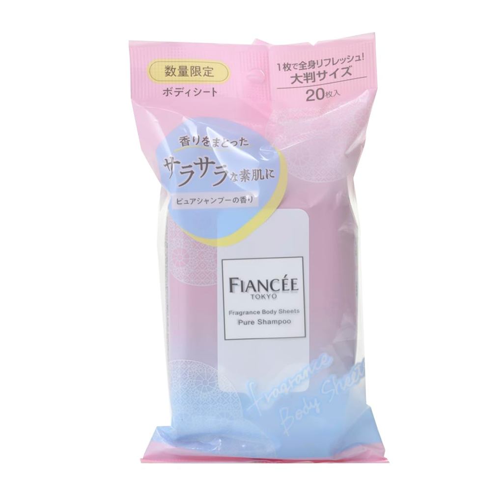 Fiance Fragrance Body Sheets - Pure Shampoo Scent, 20 Sheets/ Direct from JAPAN
