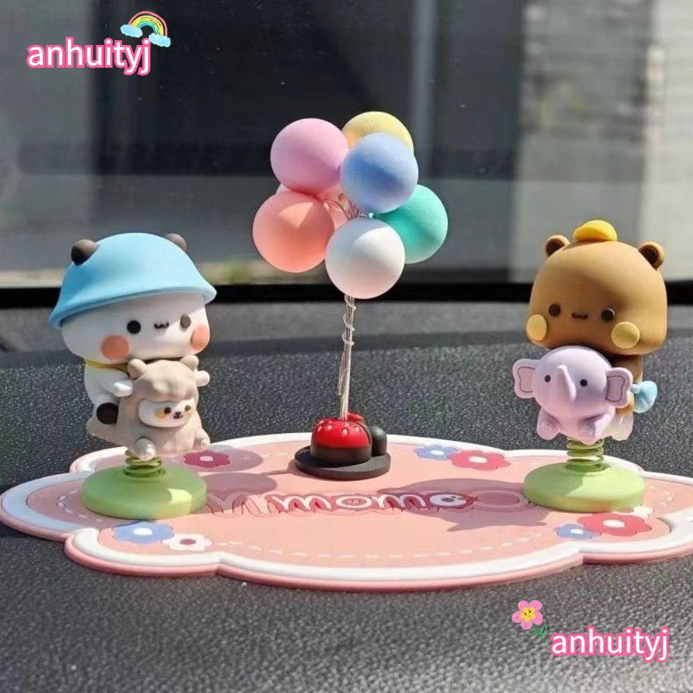 ANHUITYJ Gấu Trúc Hình, Kawaii PVC Bubu Dudu Gấu Đồ Chơi Mô Hình, Bubu Dudu Sưu Tập Lắc Đầu Tự Động 