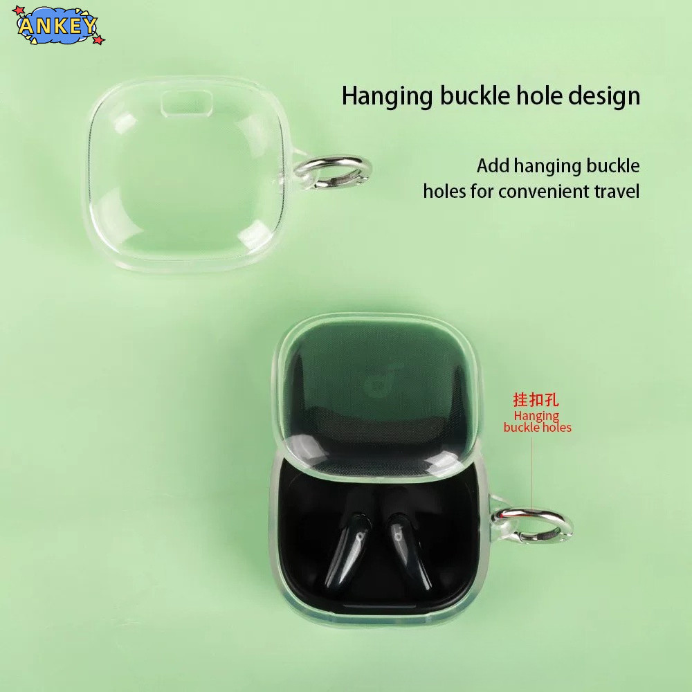 Compatible with Anker Soundcore Liberty Buds Clear Earphone Case TPU Shell Transparent Headphone Cov