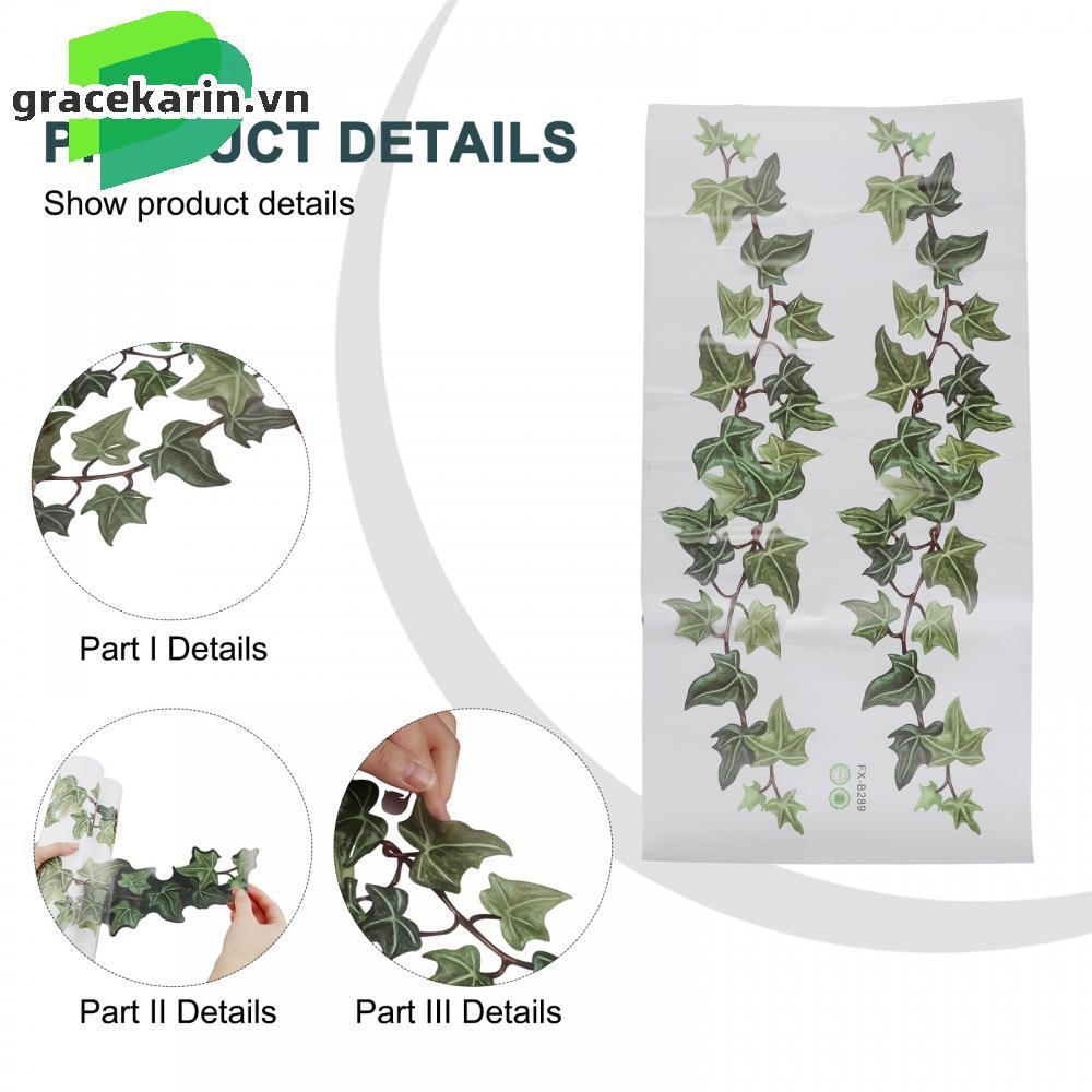 [GRCEKRIN-VN]Wall Sticker Plants Room Wall Art Living Room Mural PVC Bedroom Decoration