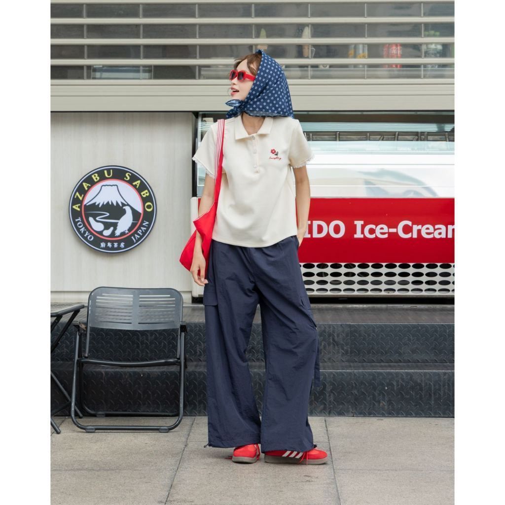 Quần dù nữ ống rộng freesize thể thao THE C.I.U - Jewis Pants