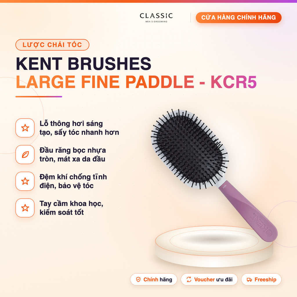 Lược Chải Tóc Kent Brushes Large Fine Paddle – KCR5