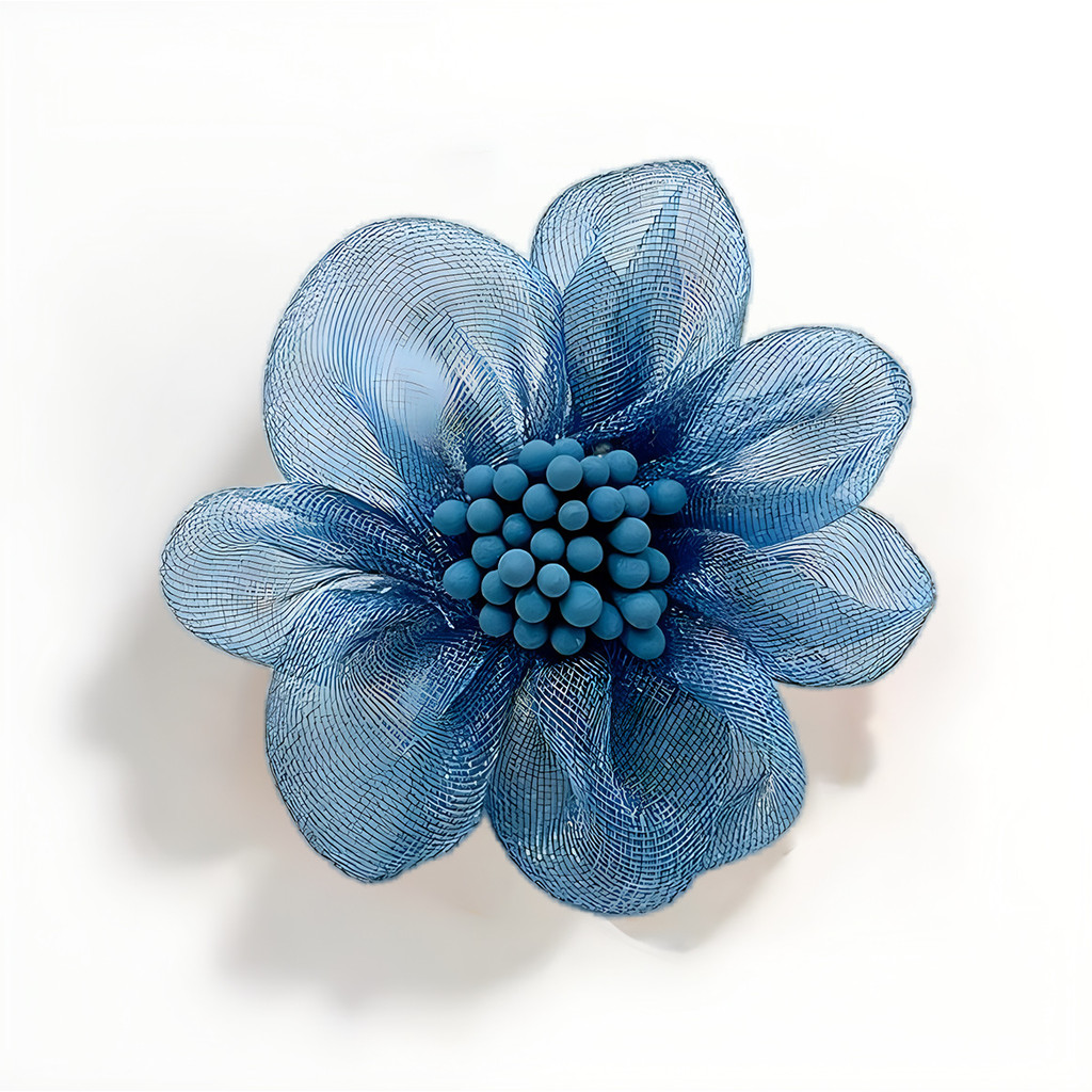 Preferred#Korean-style elegant silk flower brooch, high-end women's unique niche design fabric anti-