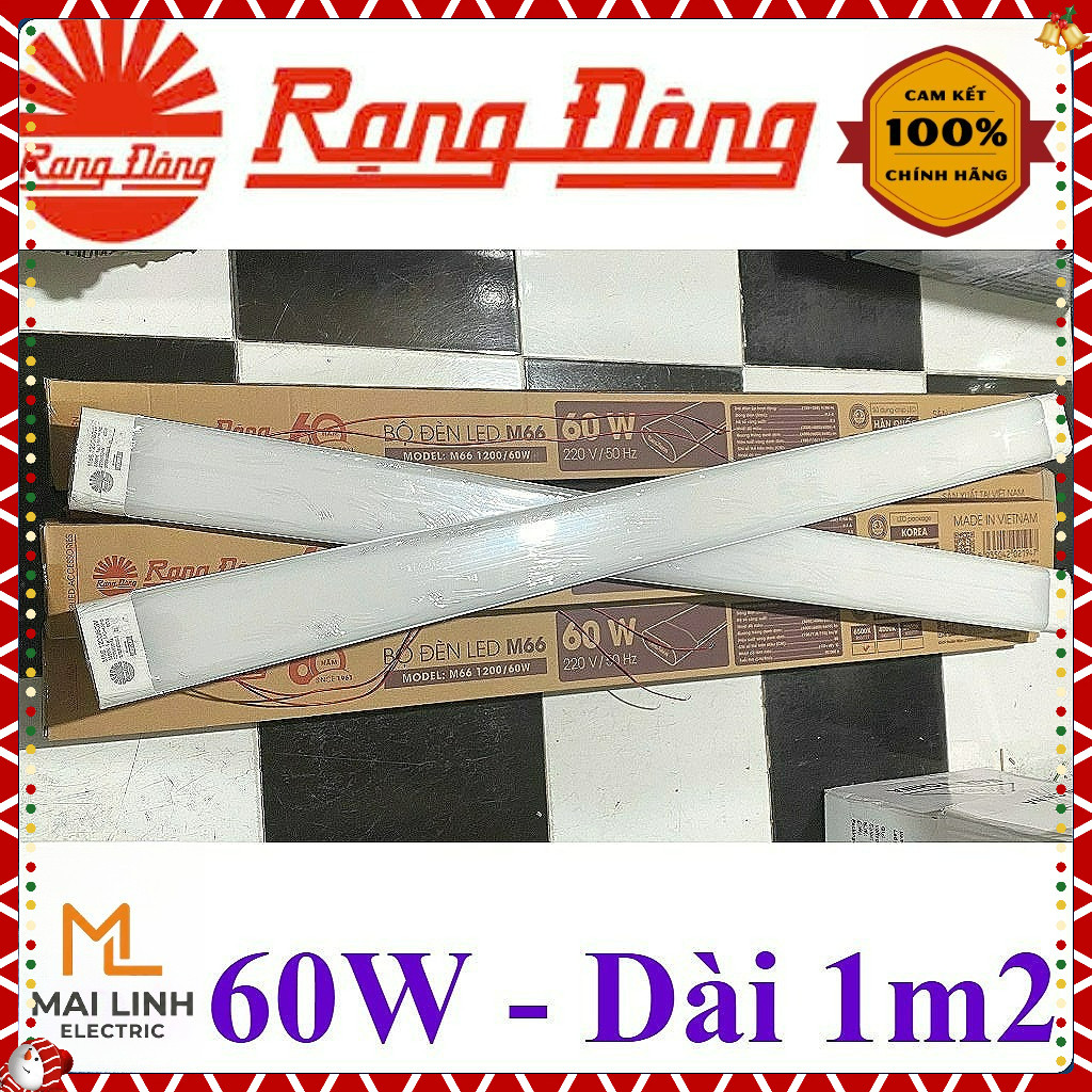 Bóng Đèn LED bán nguyệt bảng lớn dài 1m2 Rạng Đông - Công suất 60W - Siêu sáng - Siêu bền - Model M6