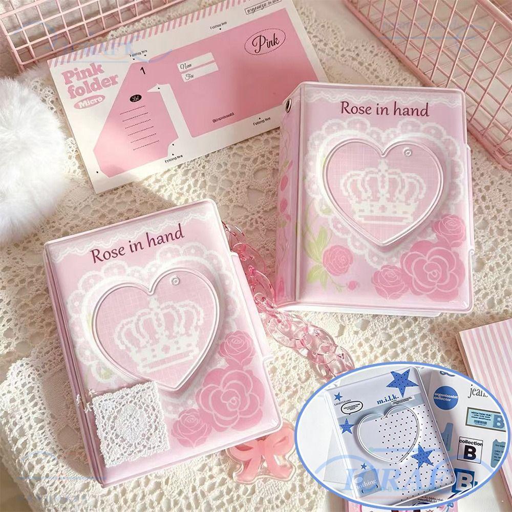 CRAFTMX Photocard Binder, Pocket Pages Ring Binder Card Holder Book, PVC 3 inch Photocard Collection