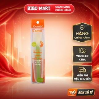 Thìa Ăn Dặm Cho Bé Combi Thìa Silicon Cao Cấp Nhỏ Gọn Kèm Hộp - Bibo Mart