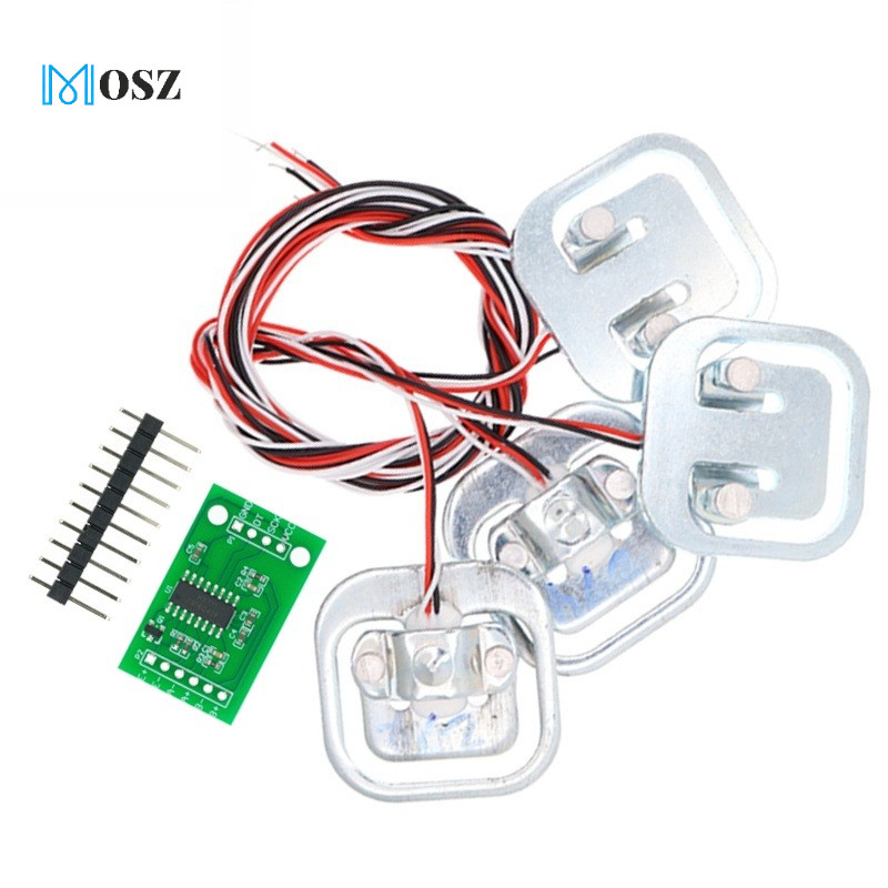 4 50kg Cân Con Người Load Cells & HX711 AD Kit Chống Căng Thẳng Cảm Biến Trọng Lượng