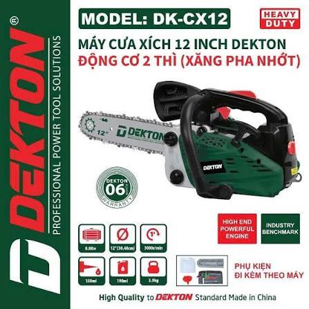Máy Cưa Xích Chạy Xăng Dekton DK-CX12