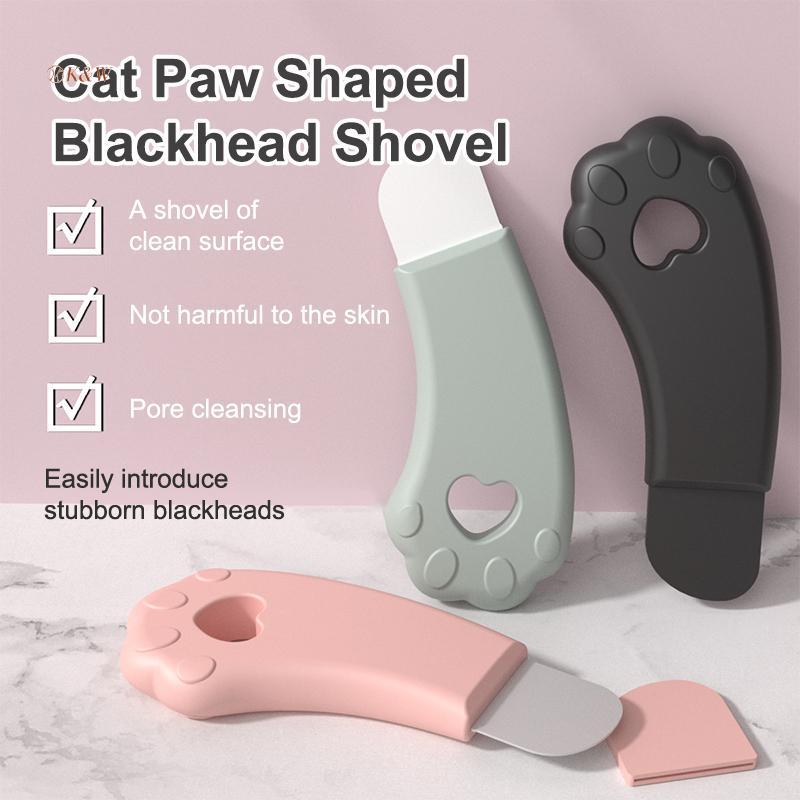 K & W Facial Skin Scrubber Face Spatula Exfoliator Deep Cleaning Tool Blahead Remover Pore Cleaner B