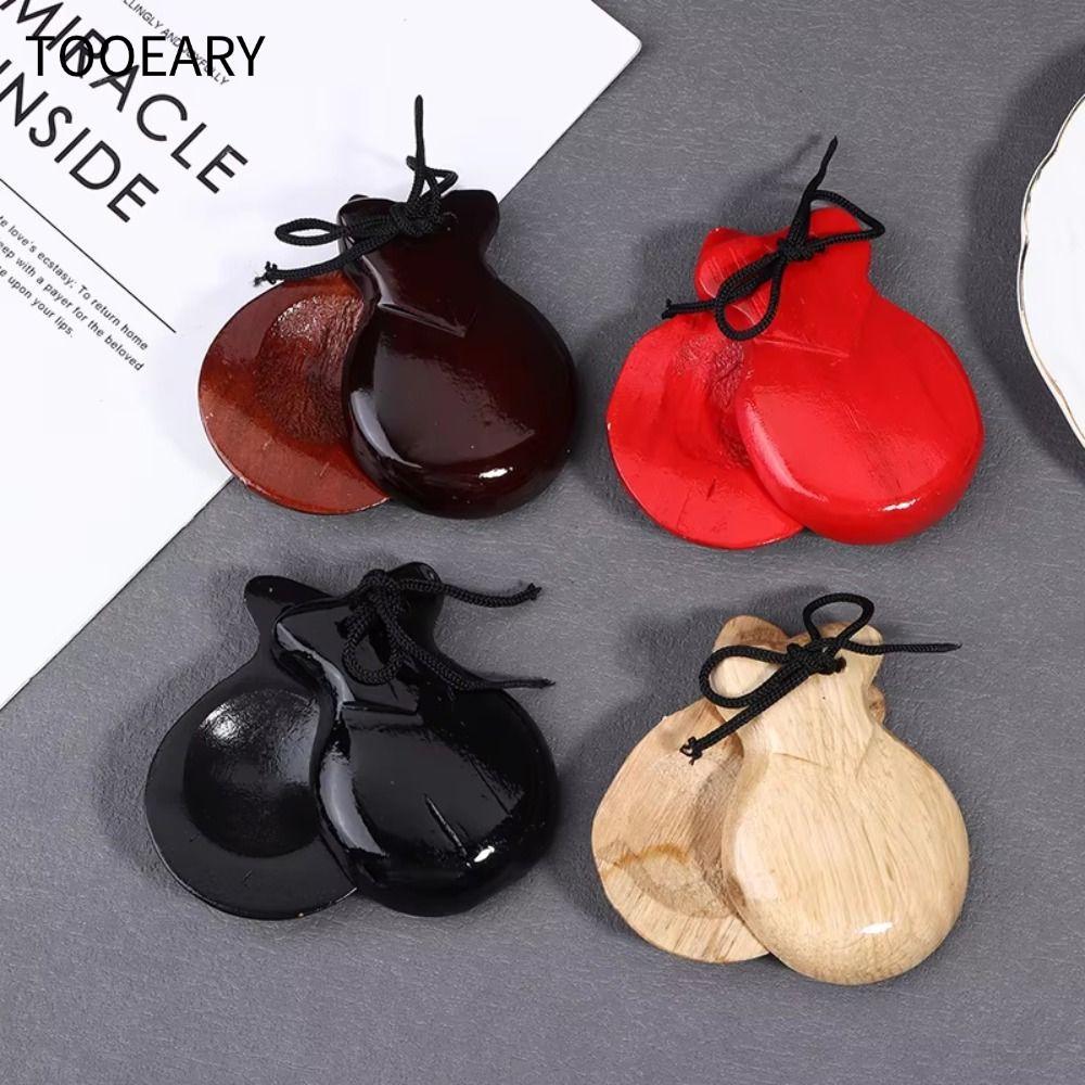 TAINAKARITSU Tấm vỗ tay bằng gỗ, Bộ gõ Orff có dây Castanets gỗ, Thiết kế truyền thống di động Phong