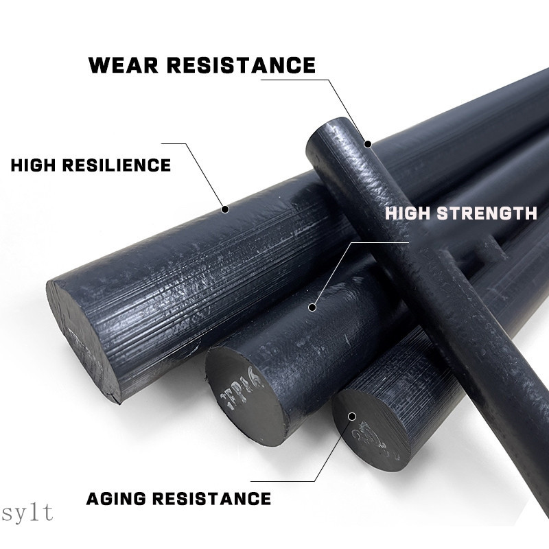 Đen Plus Sợi Thủy Tinh Thanh Nylon pa66 + gf30 Gia Cố pa6 Plus Sợi Nylon Thanh Sửa Đổi Độ Bền Cao-