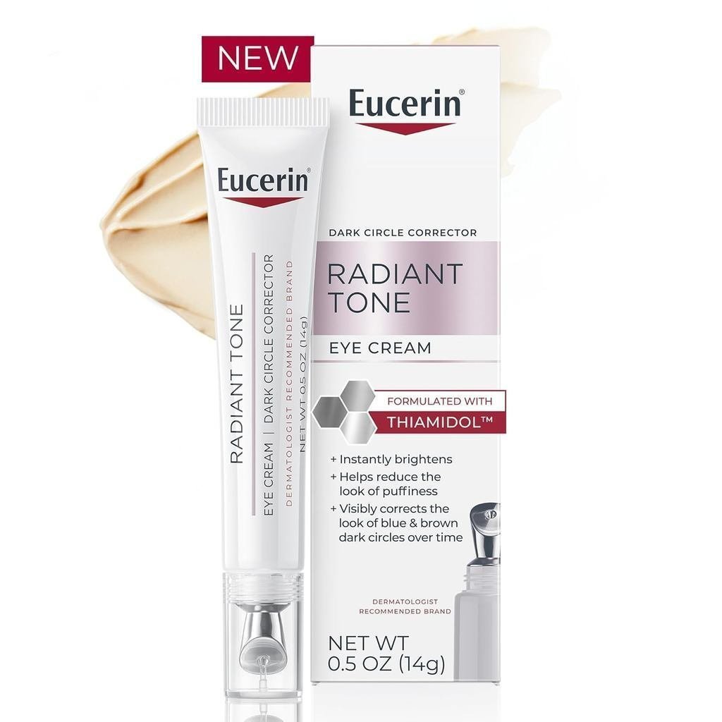 Eucerin Brightening Eye, Fade Dark Circles, Brightens quanh mắt, Chứa axit hyaluronic thiamine, Giúp