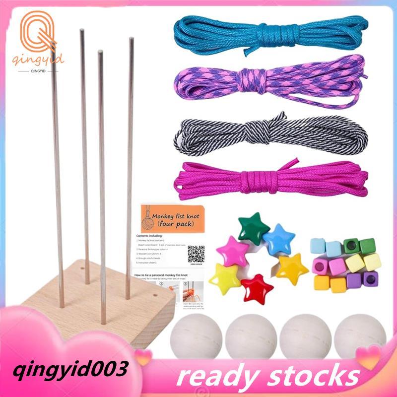 DIY Craft Knot Maker-Monkey Fist Knot Ball Set-Strong Paracord Rope Handmade Cord Kit