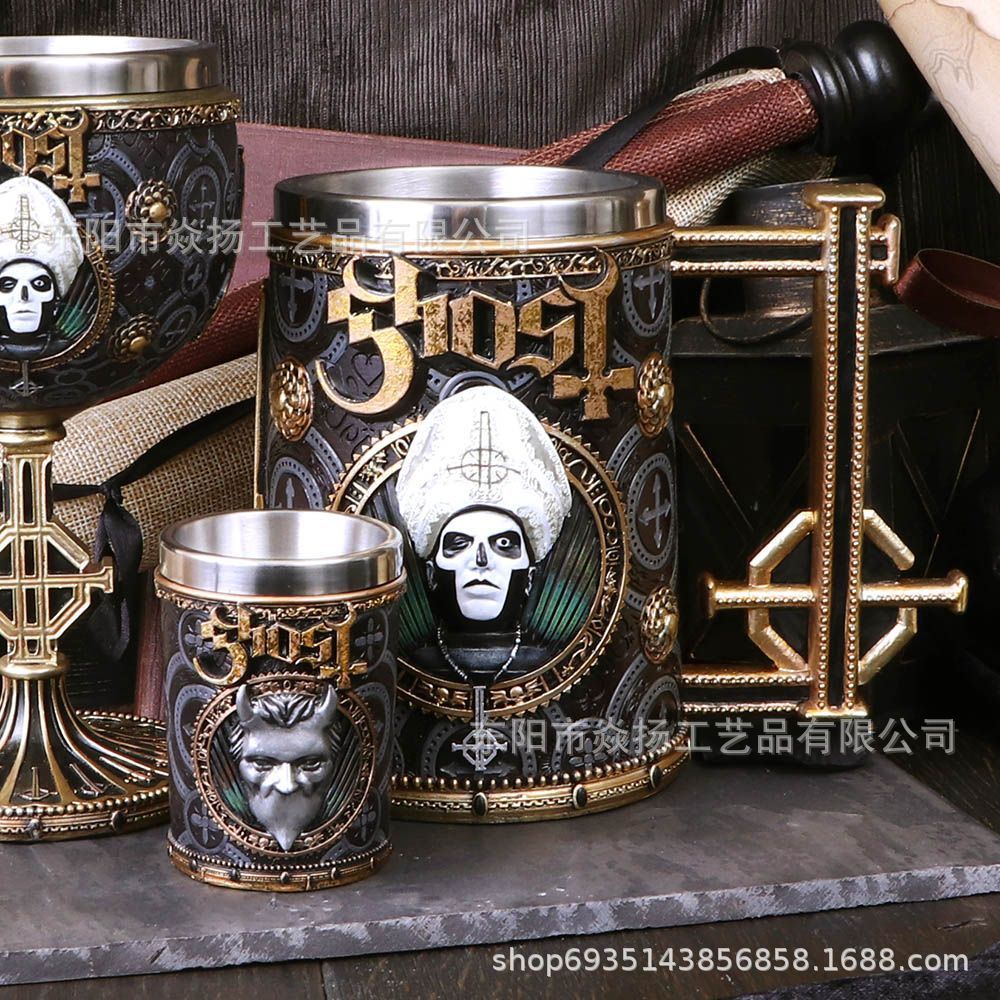 Ghost Papa Ghost Papa Hàng hóa Lưu niệm Ma Papa Ghost Papa Wine Glass Cốc Ví Quà tặng