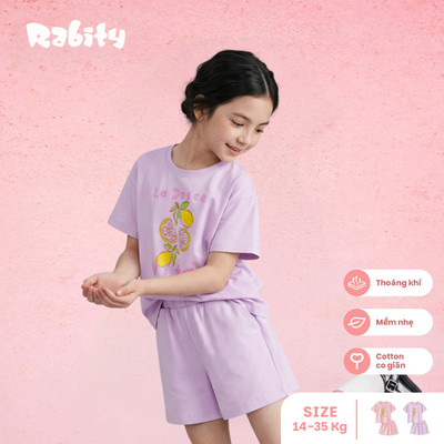   Bộ thun ngắn tay bé gái Rabity 960.103
