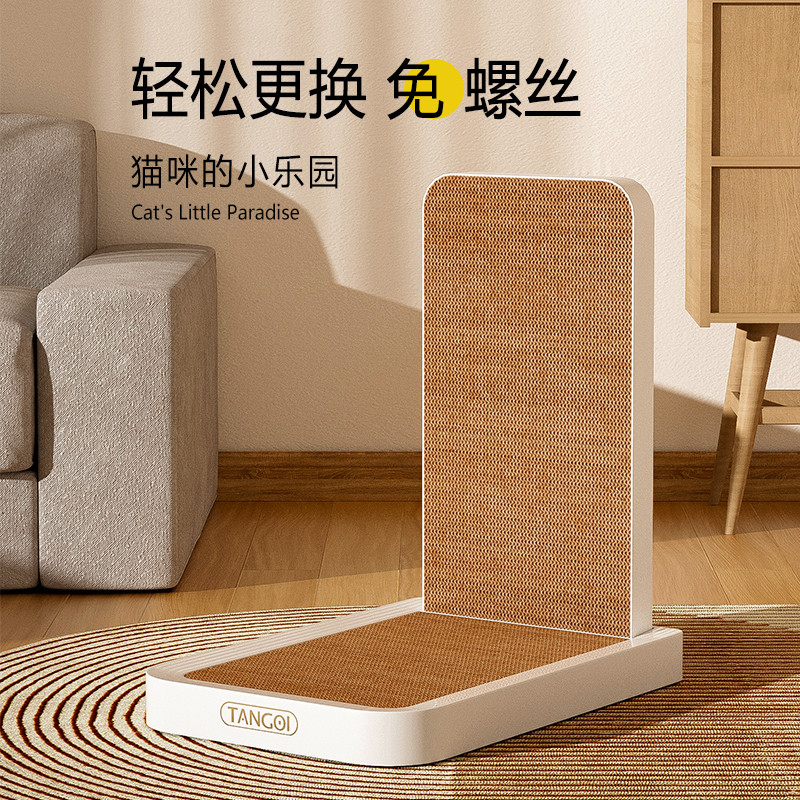 Dọc Hình Chữ L Lớn Mèo Scratching Board Chống Mài Mòn Chống Gàu Mèo Móng Vuốt Mài Ba Chiều Treo Tườn