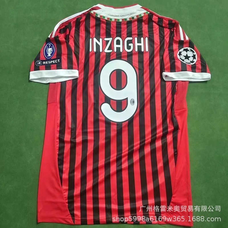 Beckham Milan Dịch Vụ Sân Khách Nhà Jersey Thẻ Tay Ngắn 0910ac Phiên Bản Carllopi Bóng Đá Dài Tay Re