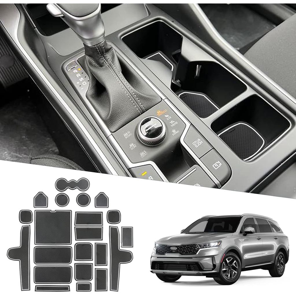 2021-2025 2026 Sorento Cửa Khe Cắm Thảm Cho 2026 Kia Sorento Phụ Kiện Thảm Cao Su Chống Trơn Trượt B