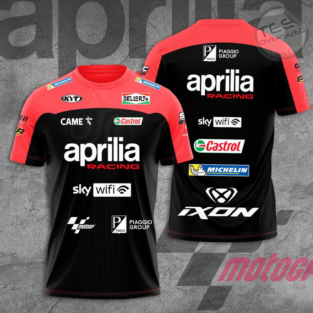 Áo thun Aprilia Racing nhanh khô áo thun nóng