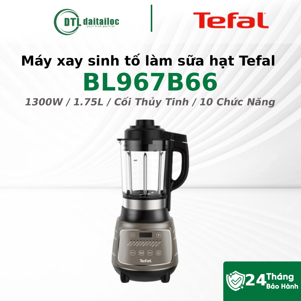 Máy Xay Sinh Tố Làm Sữa Hạt Tefal BL967B66 1300W Cối 1.75L | Chính Hãng | Bảo Hành 24 Tháng